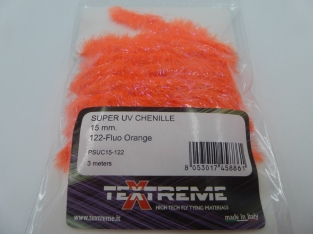 Super UV  Blob Ice Chenille 15 mm - 122 Fluo Orange