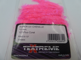 Super UV  Blob Ice Chenille 15 mm - 127 Fluo Coral